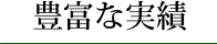 豊富な実績